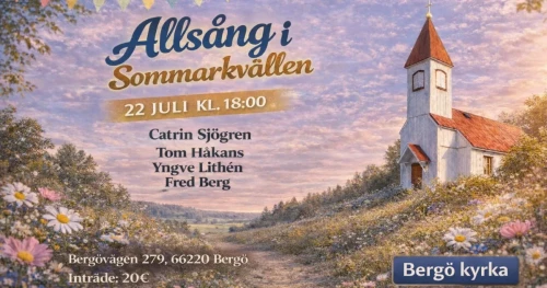 Allsang i sommarkvallen Bergo kyrka fb 6a3cfbd904486