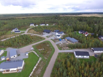 Ilmakuva asuntoalueesta.